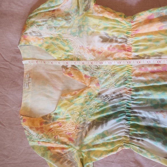 💥2/$40💥 NWOT GAP Multicolor 3/4 Sleeve Spring Sun Dress - Picture 8 of 10